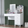 Hanah Home Mesa de Maquillaje BJ141 - 3837 Blanca con 9 Focos